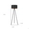 Homeroots 57.5 x 21.75 x 21.75 in. Morenci 1-Light Matte Black Floor Lamp 397942 - alternate 3